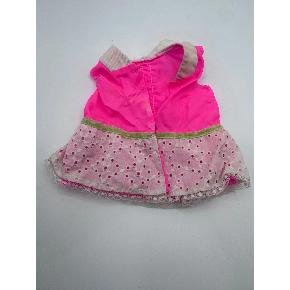 Baby 1964‎ First Step Pink Eyelet Lace Doll Dress Vintage Japan Accessory
